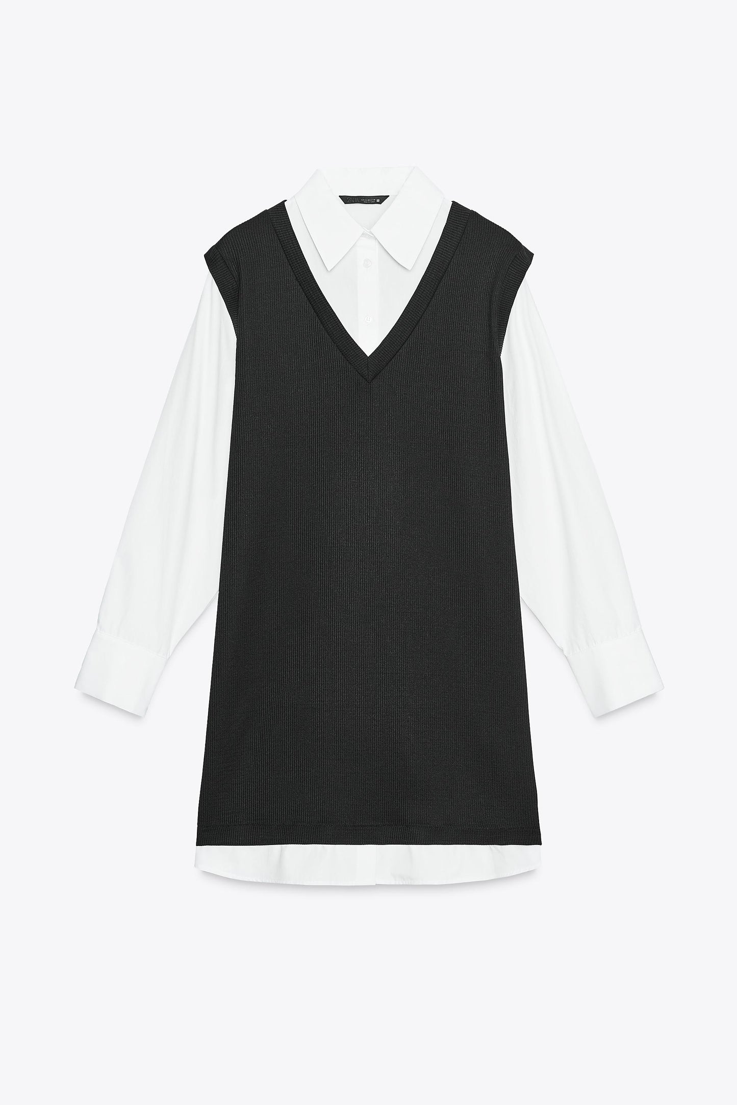 Robe Courte Bimatière Popeline
