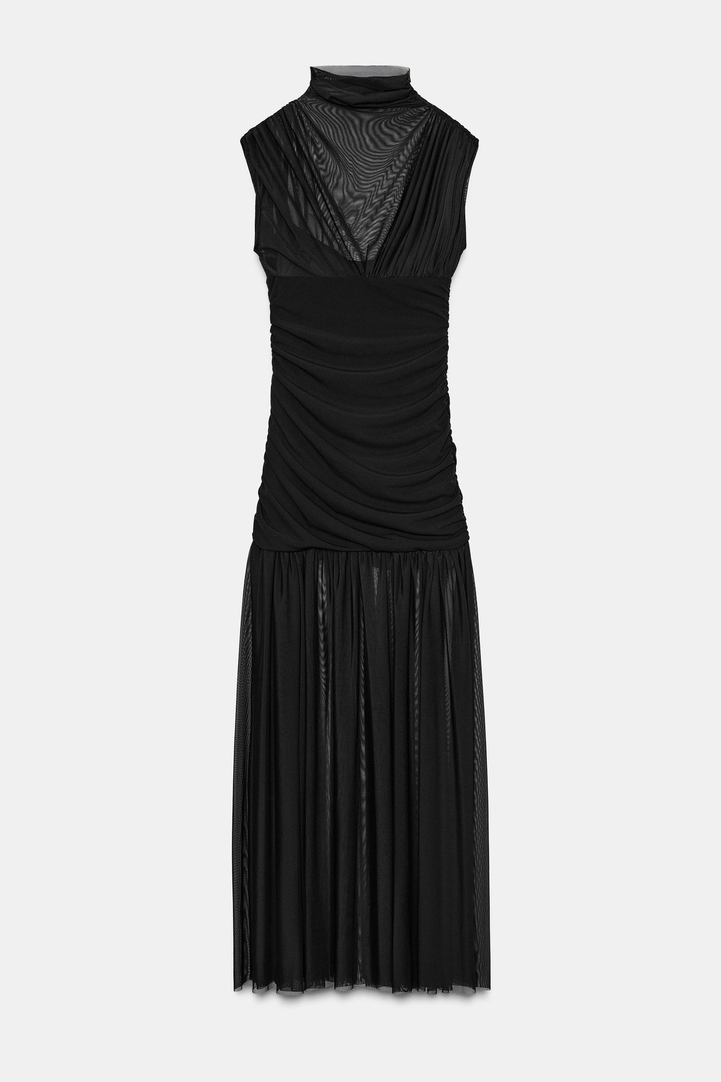 Robe Midi Drapée Et Combinée