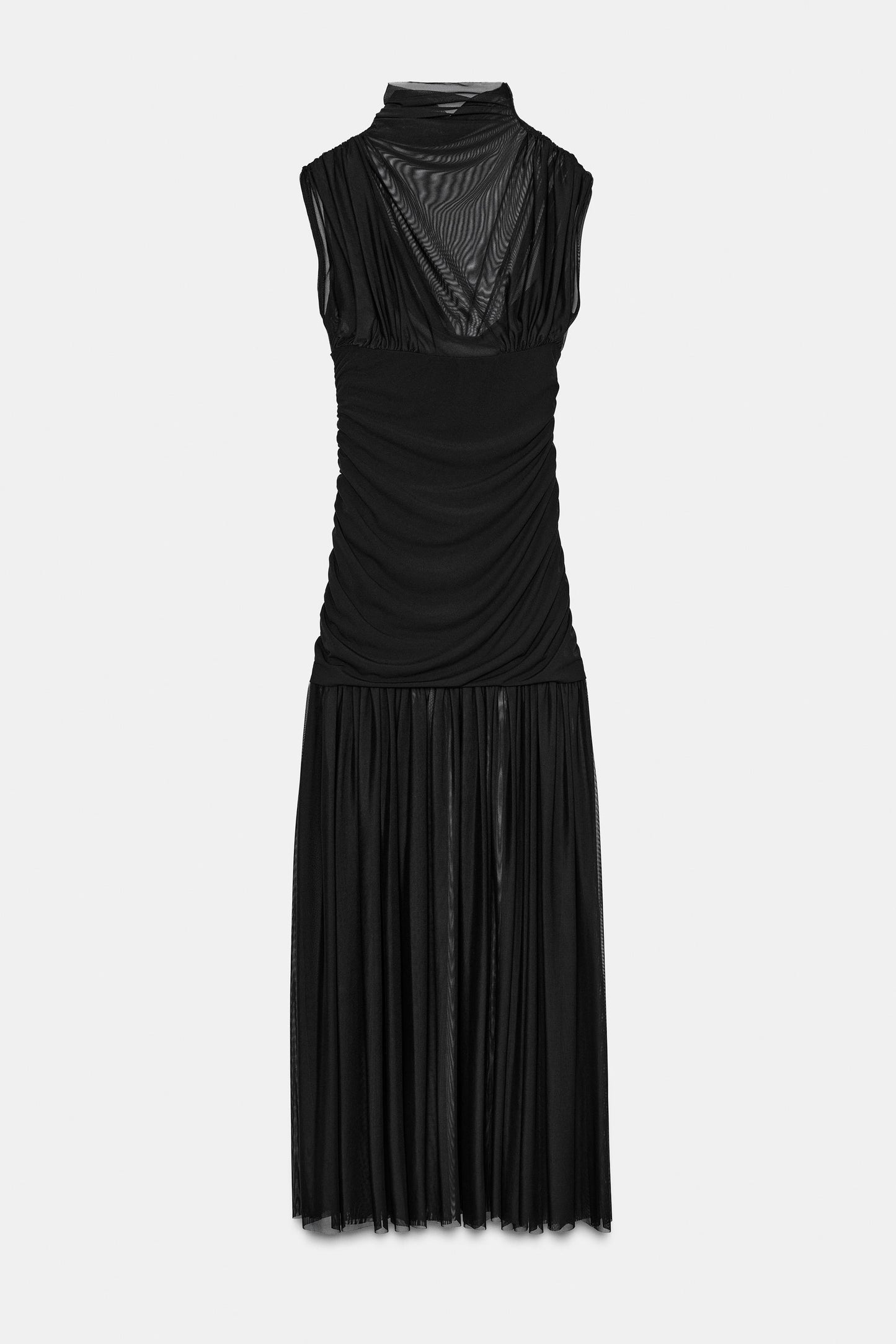 Robe Midi Drapée Et Combinée