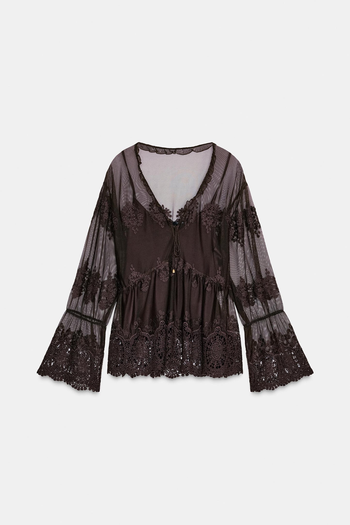 Blouse Tulle Brodé