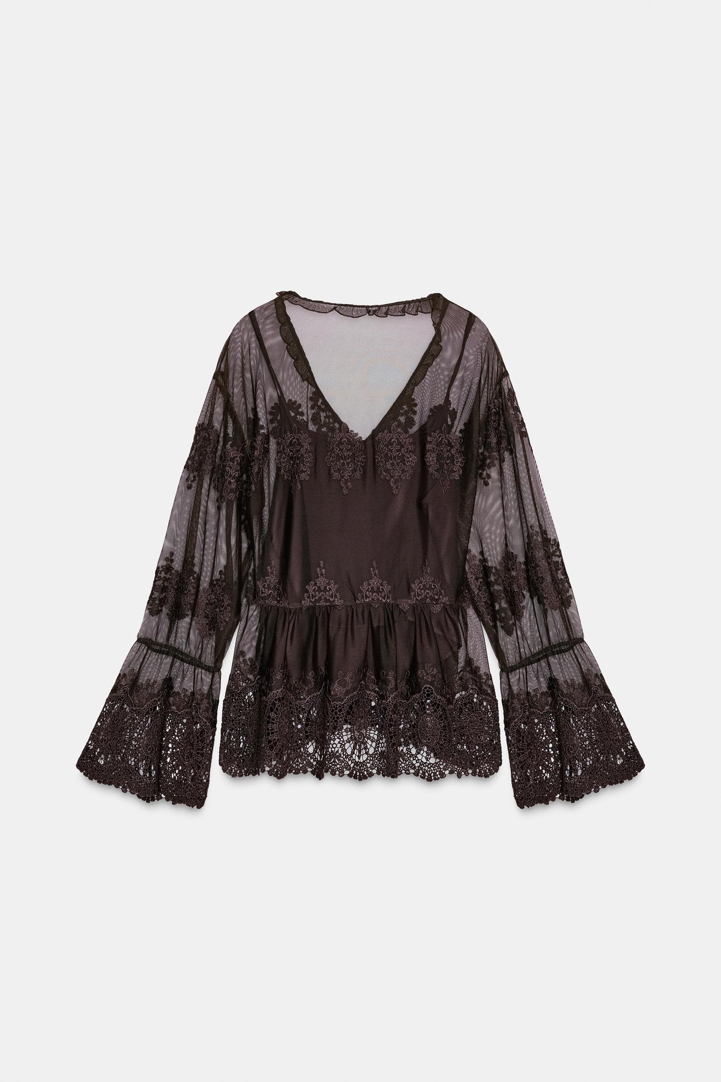 Blouse Tulle Brodé